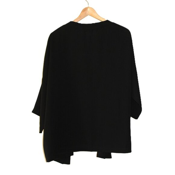 BOOHOO Plus Woven Open Kimono in Black - Size 16 - Picture 4 of 10